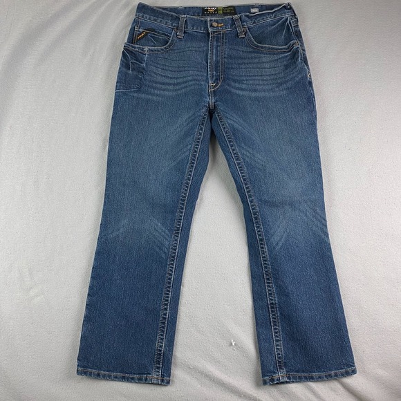 Ariat Other - Ariat Rebar M5 Straight Leg Jeans Mens 36x30 Denim Medium Wash Workwear